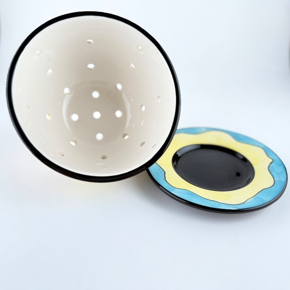 Denise Ford by Ganz Cherry Collander with Saucer - Picture 4 of 5